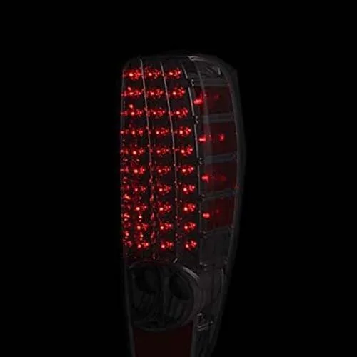 Vista 3 de luces de ledes negras para parte trasera de auto Chevy Colorado, para el lado del pasajero y del chofer.