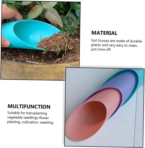 Vista 6 de Happyyami 9 Uds suculenta taza pala cubo colorido pequeño jardinería cucharas jardín cucharada herramienta planta cubo pala niños jardín