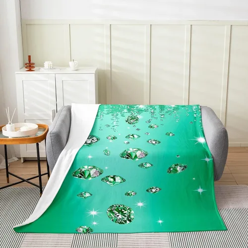Vista 26 de Erosebridal Black Diamonds Fleece Throw Blanket 40"x50" - Ultra-Soft for Couch Sofa Bed,Glitter Sequins Diamond Flannel Blanket,Starry Sky Fuzzy