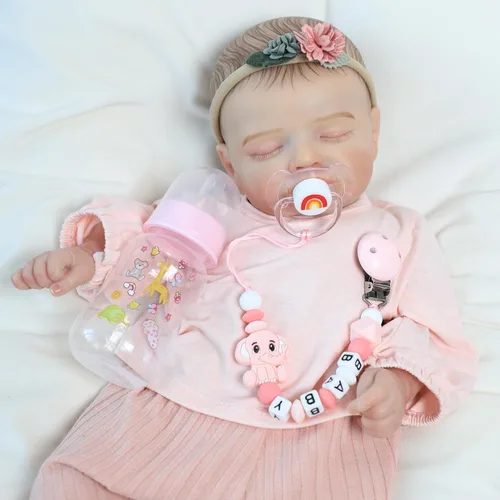 Vista 2 de SCOM Juego de Accesorios para Muñecas Reborn - Chupones Magnéticos Transparentes de Arcoíris y Botellas para Muñecas Reutilizables y Desmontables