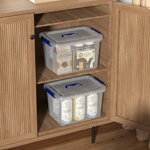 Vista 6 de Bringer Paquete de 6 cajas de almacenamiento de plástico de 10 L
