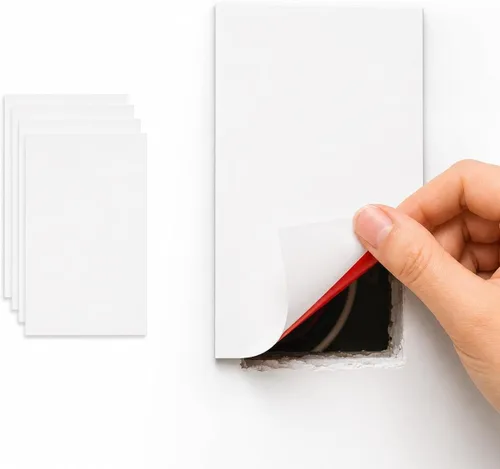Vista 14 de Rubber Bond Placa de Goma Autoadhesiva para Toma de Pared, Paquete de 5 Unidades – Parche de Agujero para Paneles de Yeso Fácil de Aplicar Despegar