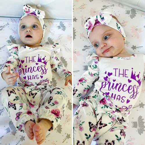 Vista 2 de Aalizzwell Traje floral de manga larga para bebé niña otoño invierno