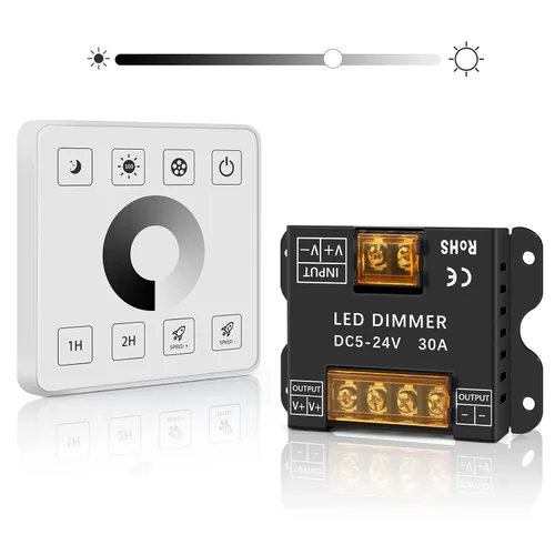 Vista 10 de Interruptor de atenuación LED RGBW, atenuador remoto inalámbrico LED RF
