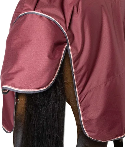 Vista 7 de HORZE Glasgow - Sábana de caballo ligera impermeable (sin relleno), color borgoña, 69 pulgadas