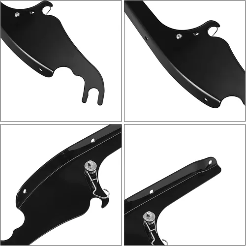 Vista 5 de Green-L Soporte de Parabrisas Negro Kit de Montaje para Parabrisas Compatible con Harley Heritage Softail Slim Classic Fat Boy Deluxe Modelos