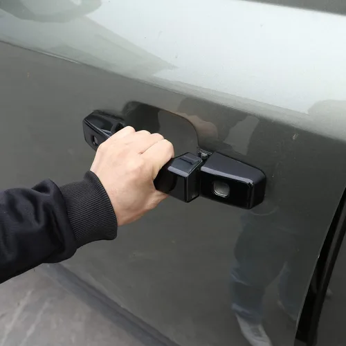 Vista 2 de ABS Car Exterior Door Grab Manijas Cubierta para Land Rover Defender 110 2020 Accesorios de coche (negro)