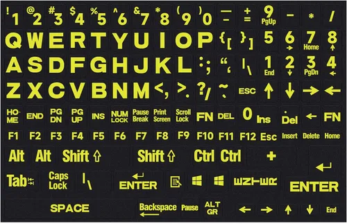 Vista 23 de 2 calcomanías de teclado árabe para computadora portátil portátil de Arabic