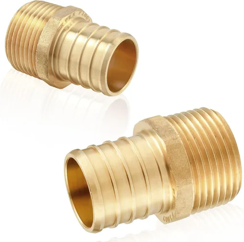 Vista 8 de 2 accesorios HeSun PEX, adaptador NPT macho de 3/4 pulgadas de crimpado x 1