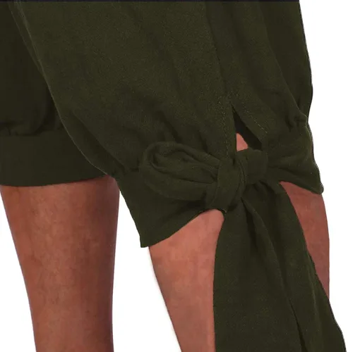 Vista 6 de Pantalones al tobillo para hombre, tipo medieval, vikingos, traje de navegante o pirata, pantalones renacentistas, góticos