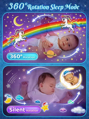 Vista 6 de Frozen Toys,Proyector de luz nocturna para niños con 19 películas y 15 Azul