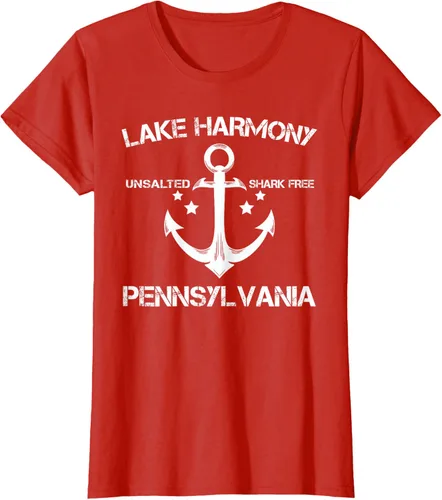Vista 81 de Playera divertida de Lago Harmony Pennsylvania para acampada o pesca Negro