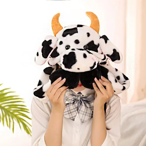 Vista 3 de Topwon Sombrero de conejo de peluche lindo sombrero de conejo, lindo sombrero de animal, sombrero de disfraz, recuerdo de fiesta, gran regalo