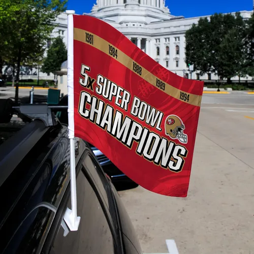 Vista 2 de Rico Industries NFL - Bandera de coche de doble cara, accesorio para coche