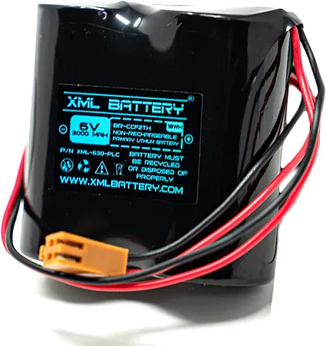 Vista 6 de Paquete de 2 XML Battery 6v 3000mah BR-CCF2TH 6V GE Fanuc A06 Series A06B-0073-K001 A06B0073K001