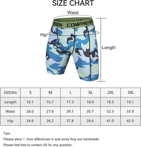 Vista 6 de Holure - Pantalones cortos de compresión para hombre, 3
