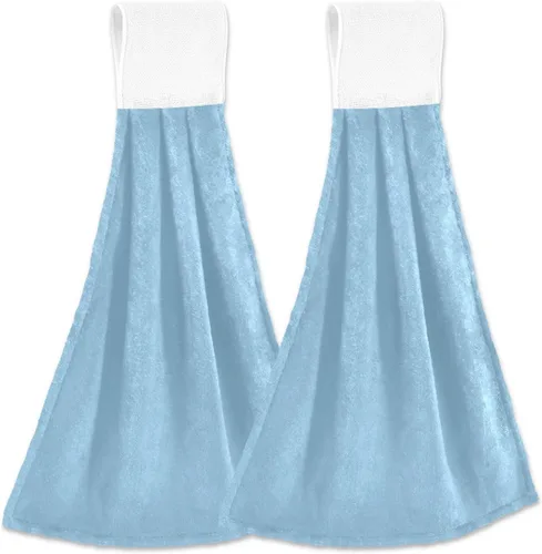 Vista 17 de Juego de 2 toallas de mano amarillas y naranjas, suaves, absorbentes, decorativas, para baño, secado rápido, barra de té, toalla colgante para baño
