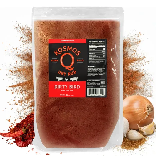 Vista 18 de Kosmos Q Funda de vaca Hot BBQ Rub, regalo del día del padre, condimento picante de bistec y pechuga con chile, ajo, cebolla, pimentón y humo