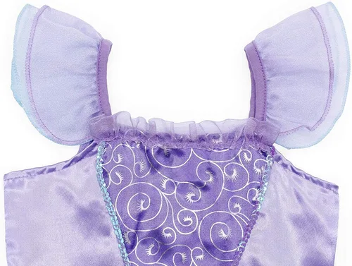 Vista 5 de HenzWorld Little Mermaid Princess Dresses for Girls Mermaid Costume Birthday Party Dress up Outfit Jewels Accessories