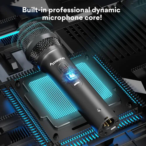 Vista 11 de MAONO HD300T USB/XLR Micrófono dinámico Podcast para PC y interfaz de audio Studio Mic with Volume Control, Headphones Jack, Shock Mount, Pop