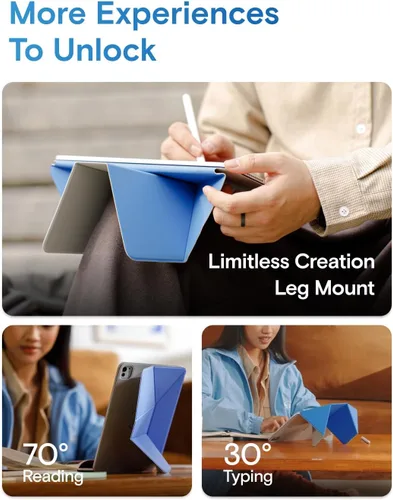 Vista 7 de MOFT Soporte dinámico para tablet compatible con iPad mini A17 Pro 2024 y iPad mini 6th A15 2021, funda magnética delgada para tablet con más de 20