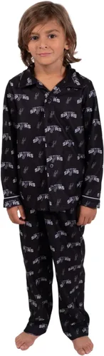 Vista 19 de Ultra Game Conjunto de pijama juvenil oficial de la NBA de 2 piezas súper suaves con botones