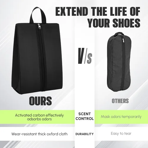 Vista 5 de Leinuosen Bolsa de tacos a prueba de olores para deportes, resistente al olor y al agua, bolsa de zapatos de fútbol, fútbol, béisbol, golf, con tela