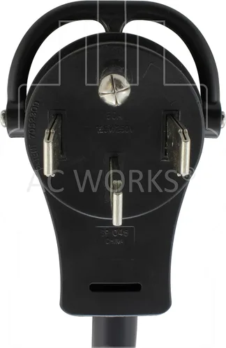 Vista 3 de AC WORKS Adaptador de carga EV para uso Tesla (14-50P 4-Prong Gen2 Pigtail-32Amp)