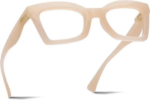 Vista 11 de AQWANO Stylish Blue Light Reading Glasses for Women, Fashion Butterfly Design Computer Readers Eyeglasses