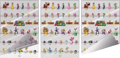 Vista 3 de Super Mario - Póster de videojuegos (Desfile de personajes - todos los personajes) (Tamaño: 24 x 36 pulgadas) (póster laminado)