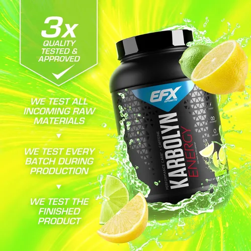 Vista 4 de EFX Sports Karbolyn Energy Polvo de carbohidratos de rendimiento + cafeína Carga de carbohidratos y energiza 250 mg de cafeína Sin azúcar