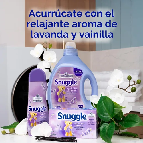 Vista 7 de Snuggle Exhilarations Suavizante líquido para telas, lavanda y orquídea de vainilla, 2 veces concentrado, 188 cargas Ultra Concentrated Formula