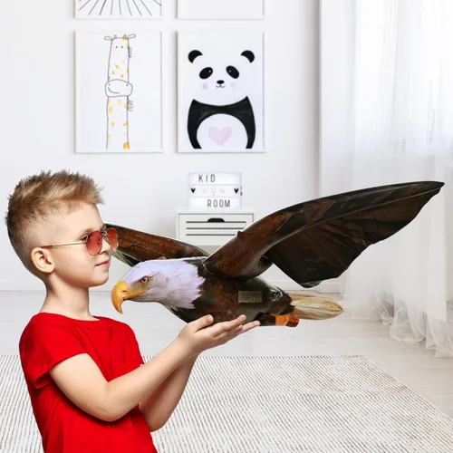 Vista 5 de Jet Creations Águila Calva Inflable con 38 Pulgadas de Envergadura, Marrón Oscuro, Figura Realista de Animal Salvaje, Ave Patriótica, Fiestas