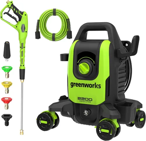 Vista 18 de Greenworks 2000 PSI 1.2 GPM Lavadora a presión (marco abierto GPW2003) GPW2003