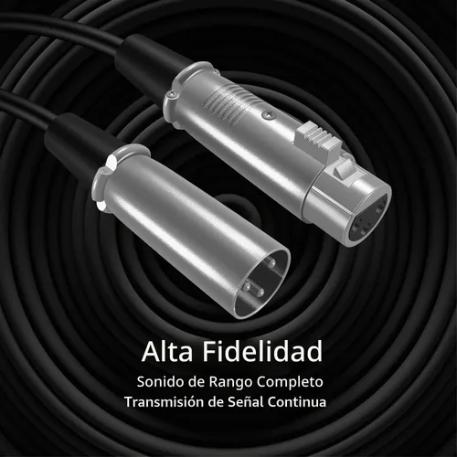 Vista 4 de TNP XLR - Cable de micrófono XLR de 3 pines macho a hembra, conector de audio de cable de micrófono equilibrado, convertidor de adaptador