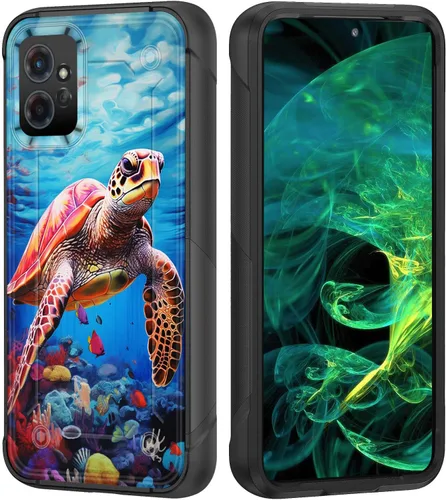 Vista 57 de Funda para Moto G Stylus 5G 2023, resistente de doble capa de policarbonato duro y silicona suave, resistente a prueba de golpes, funda protectora