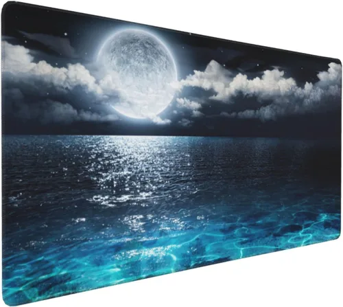 Vista 10 de Alfombrilla de mouse para videojuegos, alfombrilla de mouse grande para escritorio, base de goma antideslizante, alfombrilla de mouse extendida