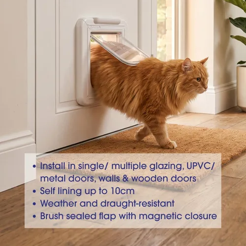 Vista 16 de Cat Mate Puerta para gatos Elite Microchip con control de temporizador