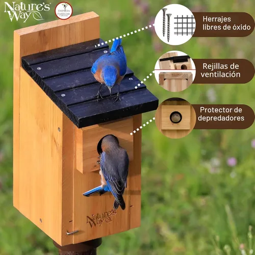 Vista 3 de Wild Wings WWCH3 Cedro Blue Bird Box House