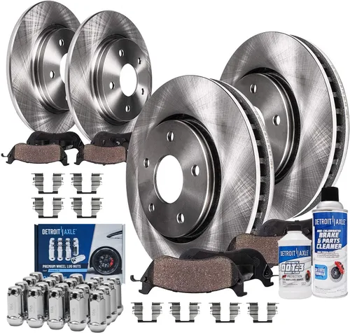 Vista 30 de Detroit Axle - 4 rotores de freno para Ford 1994-2004 Mustang, rotores de freno de disco delanteros y traseros 1995 1996 1997 1998 1999 2000 2001