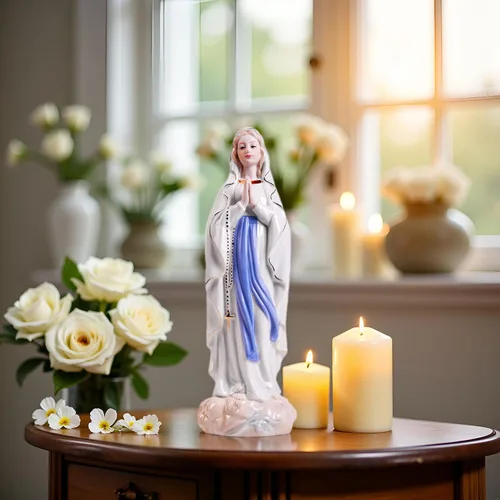 Vista 9 de MTME Figuras de porcelana, orando por ti, recuerdos, regalos de ceremonia, estatua para decoración del hogar.