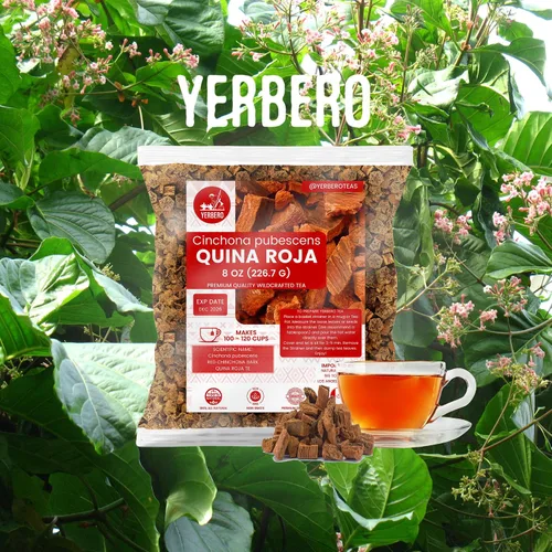 Vista 5 de Yerbero - Paquete de 2 piezas - Palo De Víbora 1LB (15.98 oz) + Quina Roja 1LB (15.98 oz) Duo Tes Herbales De Árbol De La Víbora y corteza