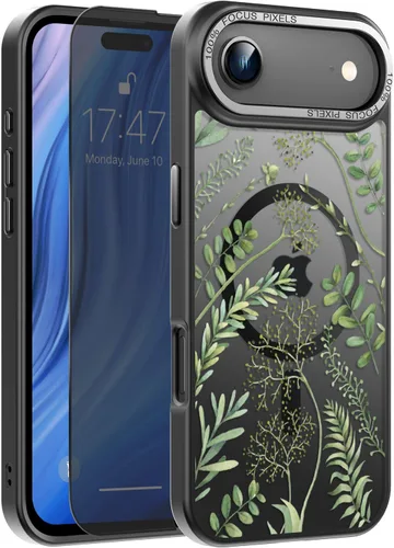 Vista 135 de Goodon para iPhone 15 Pro Max con protector de pantalla de privacidad, compatible con Magsafe, funda translúcida mate a prueba de golpes - Linda