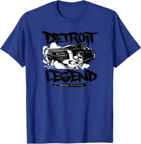 Vista 10 de Dodge Camiseta Challenger Black Ghost, Detroit Legend, Gris