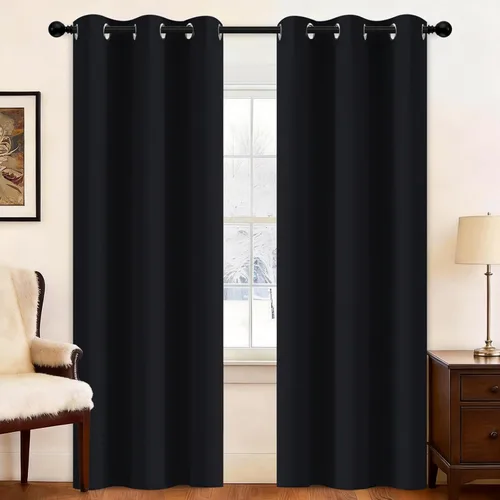 Vista 135 de Yakamok Cortinas opacas para dormitorio, aislamiento térmico, cortinas de oscurecimiento de habitación para sala de estar, juego de 2 paneles