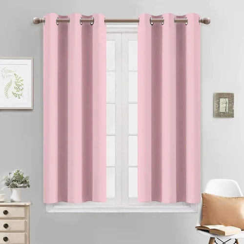 Vista 32 de Yakamok Cortinas opacas para dormitorio, aislamiento térmico, cortinas de oscurecimiento de habitación para sala de estar, juego de 2 paneles