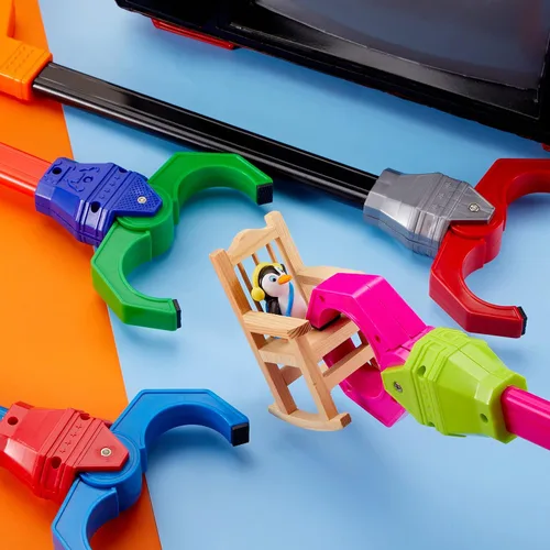 Vista 5 de Lewtemi - Juguete interactivo de garra para niños, 4 piezas, 18 pulgadas, multicolor