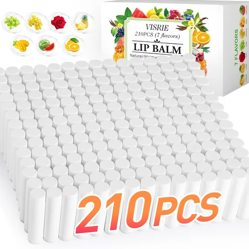 Vista 9 de VISRIE Paquete de 60 Bálsamos Labiales Sin Etiquetar, Bálsamo Labial Natural a Granel Tubo en Blanco, Bálsamos Labiales Personalizados