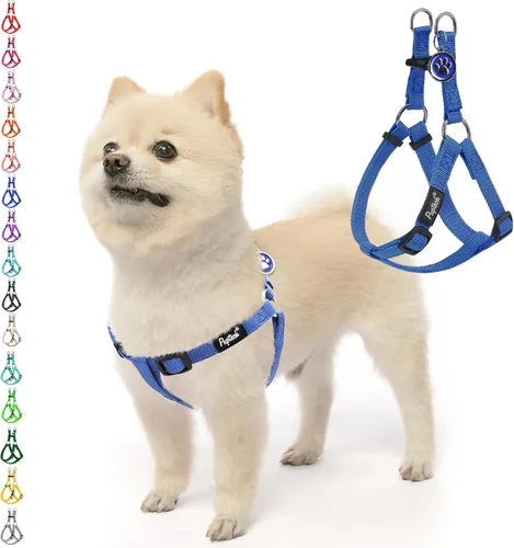 Vista 55 de Pupteck - Arnés para perros sin jalar, suave, ajustable, de nailon, talla básica, chaleco para cachorro, para caminar al aire libre con etiqueta