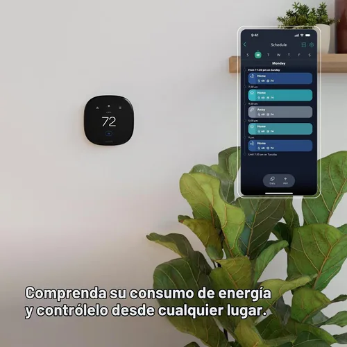 Vista 8 de ecobee Termostato inteligente mejorado, termostato Wifi programable
